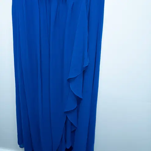 Morilee Madeline Gardner 21764 Almafi Blue Strappy Back Gown Size 20 NWT