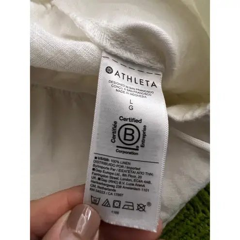 Athleta 100% Linen Jogger Pants White – Size L