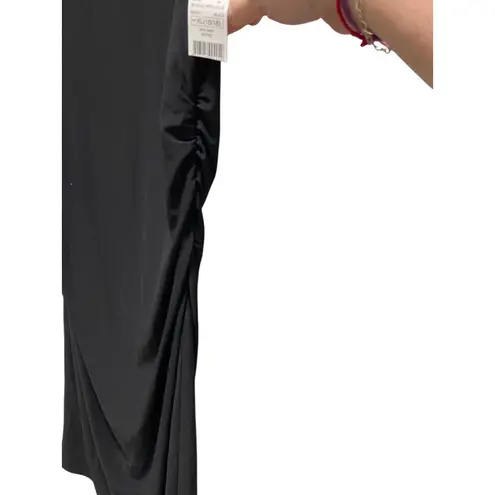 Norma Kamali Sleeveless Shirred Waist Dress Black Size XL NWT Minimalist Career