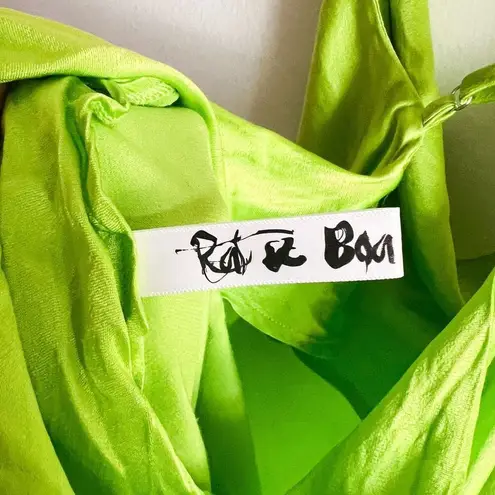 Rat & Boa Lima Satin Cowl Neck Slip Dress Size M Green Size M