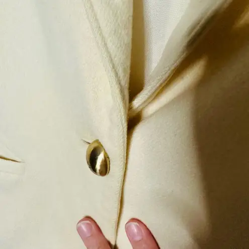 Vintage Block Island Petites Wool Shoulder Pad Single Button Blazer Jacket size8 Size 8