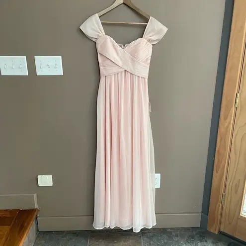 NWT Lulus Make Me Move White Maxi Dress in Blush Size Small Pink