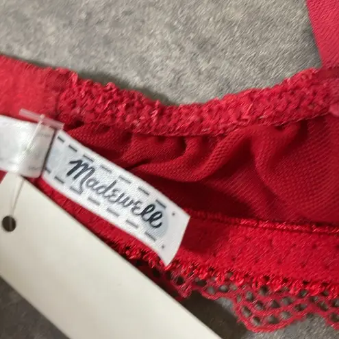 Honeydew® Intimates for Madewell Camellia Flower Lace Bralette size Large Red