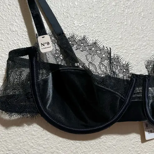 Etam Twist No9 Balconette Bra in anthracite gray black NEW 36C velvet lace Size undefined