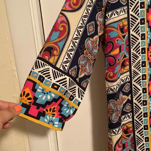 Pink Owl Boutique Bright Mixed Print Tunic Dress