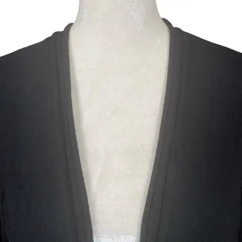 Women's unbranded black long sleeve stretchy open cardigan with one hook pockets Size please see measurements