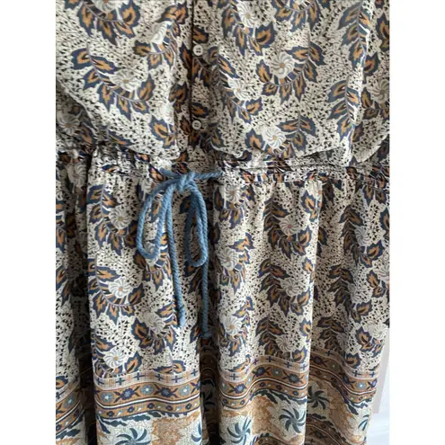 Anthropologie Tiny  Women's Large Poppy Romper Boho Hippie Festival Tie Waist