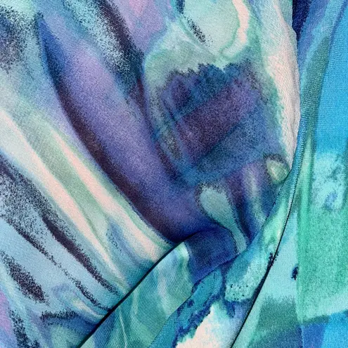 Avenue Boho V Neck Blouse w/Matching Sheer Scarf