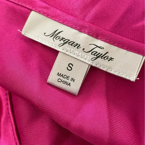 Morgan Taylor NEW Intimates Warm Raspberry Lace Satin Lingerie Mini Slip Dress