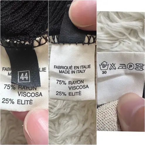 Bruno Manetti Top Sleeveless Tank Ruched Lace Up Front Black IT 44 Sz M Size M