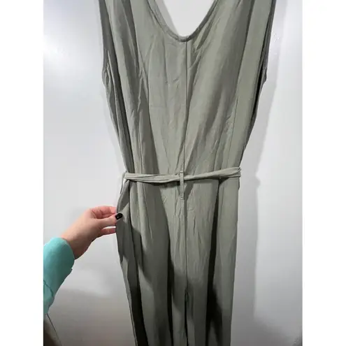 Ci Sono NWT  Chic Green Sleeveless Jumpsuit *Flawed* Size Large Linen