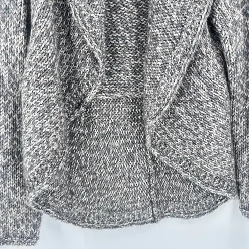 Elsamanda Women's Knit Cardigan Shawl Alpaca Wool Sweater Made in Italy Size S Gray