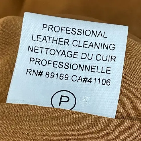 ATM Anthony Thomas Melillo 100% Leather Suede Dress in Cognac Size 4 Tan