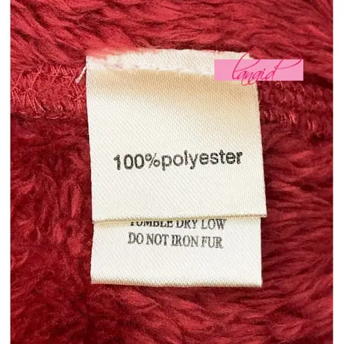 Dylan True Grit Plush Half-Zip Pullover Brick Warm Sherpa Fuzzy Teddy Shearling