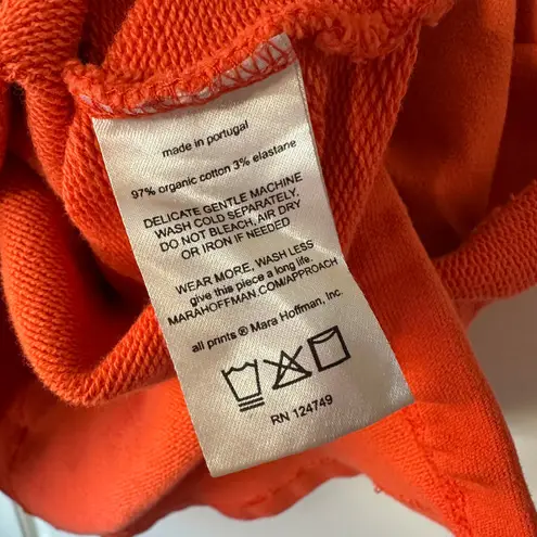 Mara Hoffman Brianne Sweatshirt Orange Red Women's Small Luxury Organic Cotton