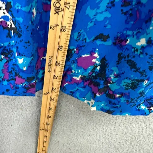 Boden Skirt Women 6 Bold Blue Abstract Print Work Y2K Artsy Dopamine Dressing