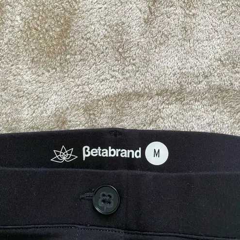 Betabrand Black Mid Rise Women’s Yoga Dress Straight Leg Pants