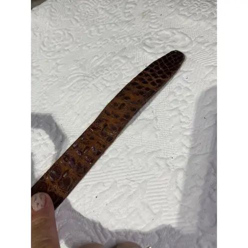 Vintage Washer Bros Alligator Brown Belt 38