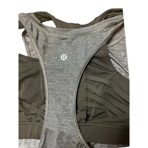 Lululemon  Extra Mile Tank in Heathered Dark Olive Green Size 6