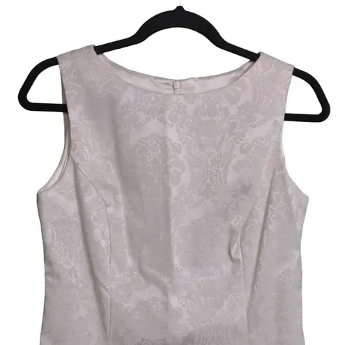 Jessica McClintock Gunne Sax Womens Formal Dress White Mesh Sleeveless USA 7