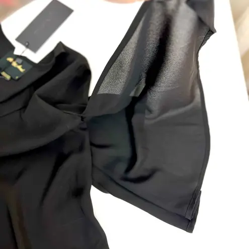 Funky Soul Black Blouse , Flared Sleeve, Elegant Casual, V