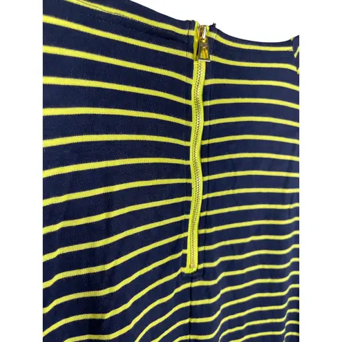 Sail To Sable Scoop Neck Navy & Line Stripe Luxe Stretchy T-Shirt Dress Size XL