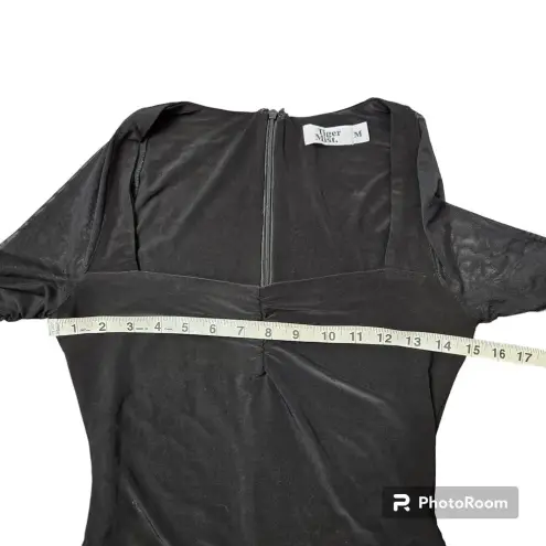 Tiger Mist  Black Zira Mesh Bodysuit