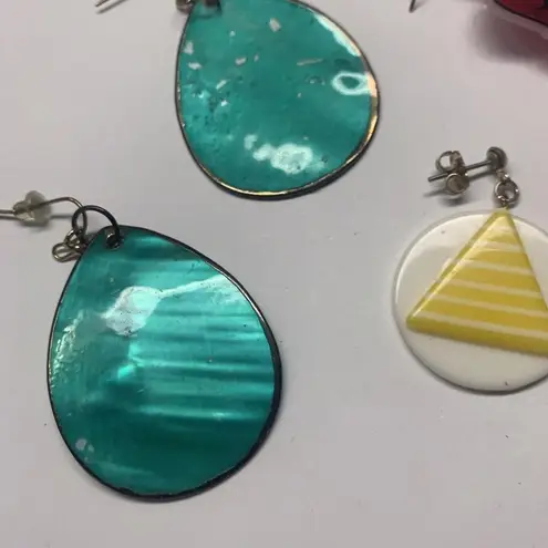 Lot Of 5 Costume Earrings Pierced Dangle Variety