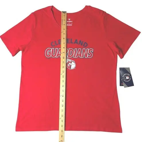 Fanatics NEW Cleveland Guardians T-Shirt Womens L Red MLB Baseball Tee