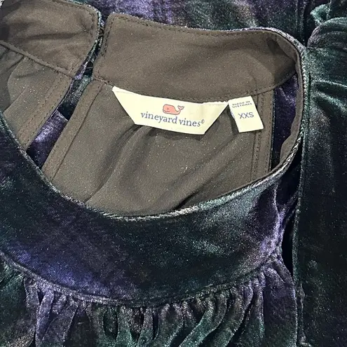 Vineyard Vines  Velvet Blackwatch Sleeveless Top Bow  XXS