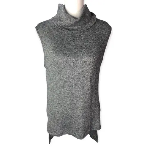 Poof! Poof High-Low Turtleneck Sleeveless Pullover Sweater