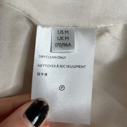 Free People  Kate Faux Fur Coat Jacket L IVORY‎ NWOT Button Collared Medium