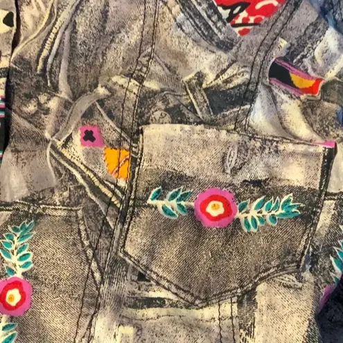 Vintage 80s mini dress tunic Aztec southwestern whimsey witch sleeveless Rare Red Size M