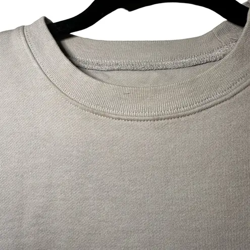 Girlfriend Collective 50/50 Long Sleeve Cropped
Pull Over Sweatshirt Gray Sz S