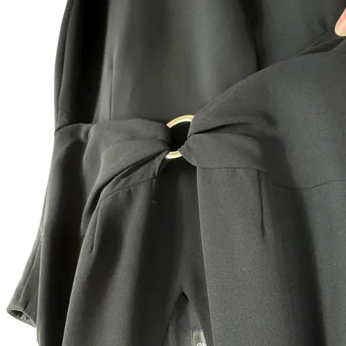 Donna Morgan Y2K Black Halter Racerback Knee Length Lined Sheath Dress Size 6