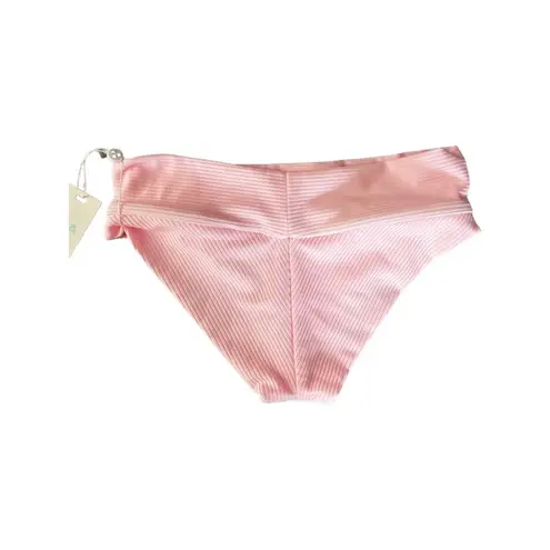frankie's bikinis NWT  Low Cut Ribbed Cheeky Bikini Bottom Ligh Pink XS