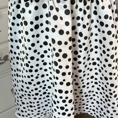 Blondie Nites Esther Ramirez Black Sequin Ruffle Lining White Polka Dot Womens 7