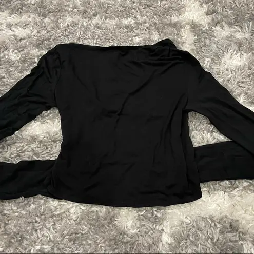 Talula Aritzia Faux Wrap Long Sleeve Top XS