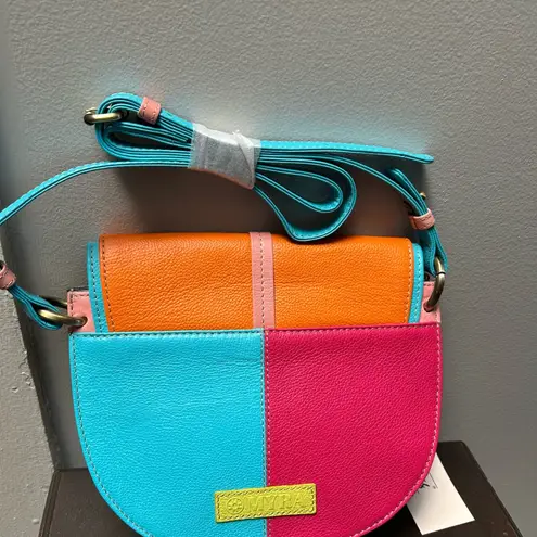NWT Myra Bag Orange and Blue Crossbody Bag with Modern Design