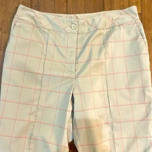 ep pro  Tan & Pink Plaid Golf Bermuda Shorts