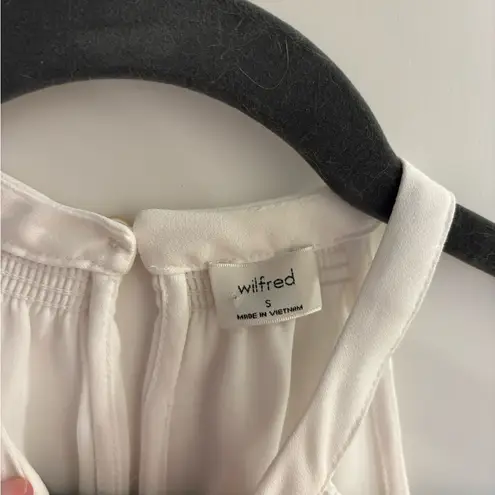 Wilfred Aritzia Patrice White Cropped Halter Blouse