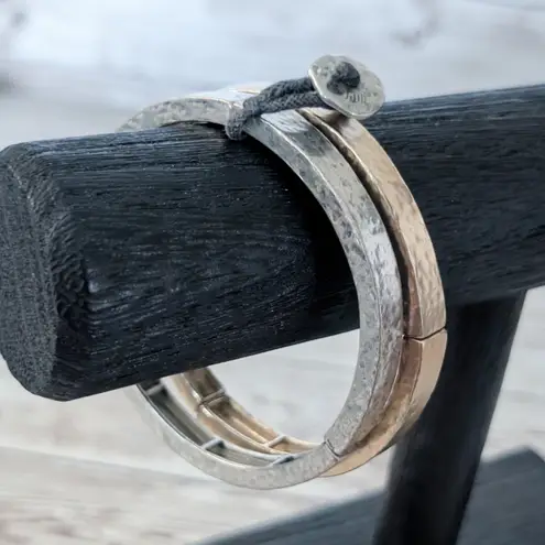 Bracelet Duo Muted Gold Tone & Muted Silver Tone