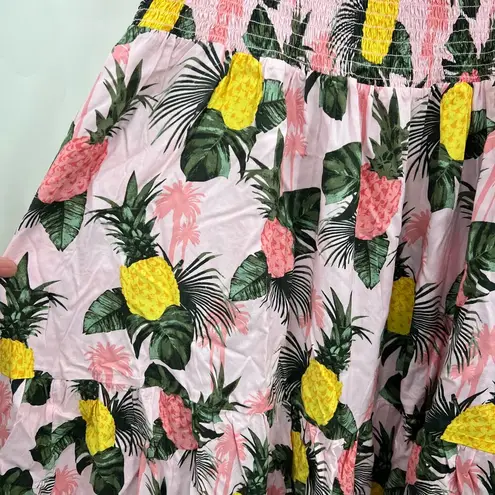 NWT The Children’s Place Women’s XXL 16 Pink Aspen Gold Floral Dress Pineapple