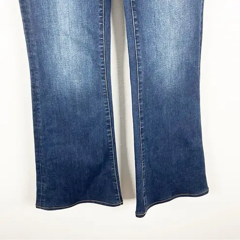 Soft Surroundings Dark Wash High Rise Flared Legs Jeans, Size 4