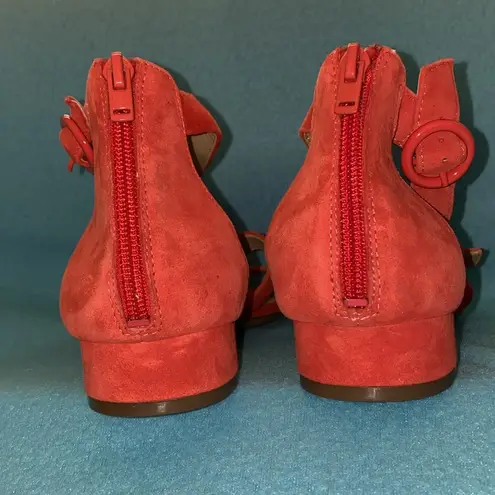 Naturalizer Mabel suede strappy sandals adjustable zip back rust NEW size 8.5W - Image 6