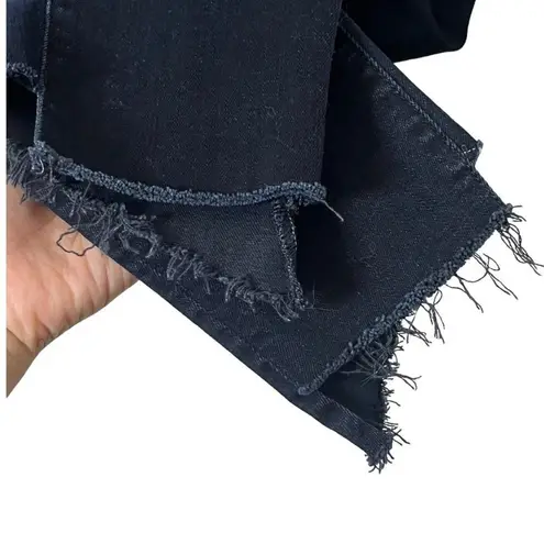 Mother The Stunner Zip Two Step Ankle Fray Last Call Wash Jeans Womens Size 25 Blue