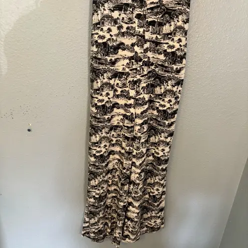 Marine layer Women's Holli California Print Black and White Wide Leg Jumpsuit XS