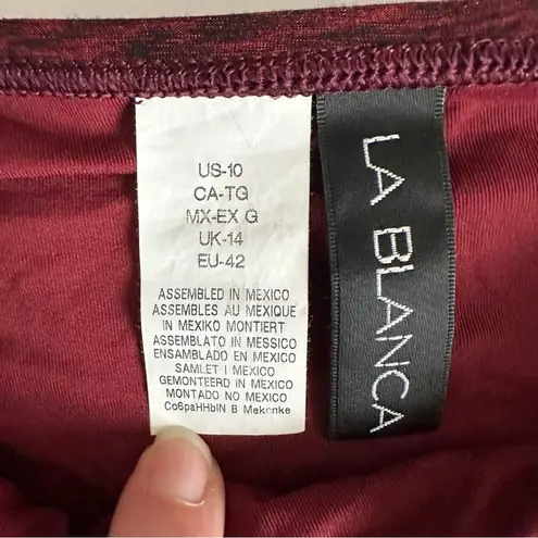 La Blanca Bikini Swimsuit Bottom Red Black Heather color women’s size 10