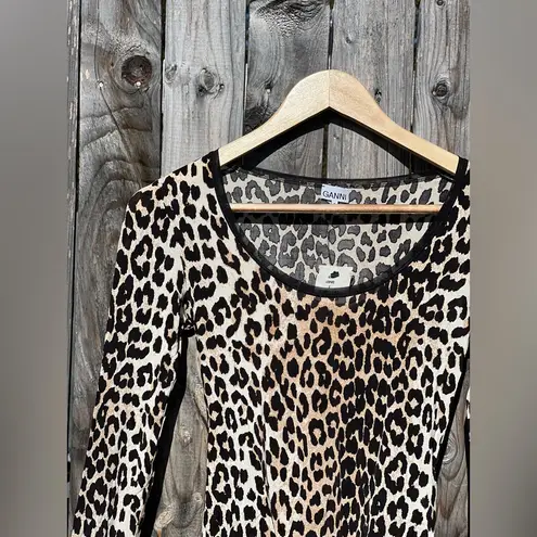 Ganni Leopard Print Bodysuit NWT