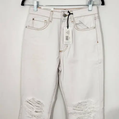 We Wore What White Jeans Size 26 NWT Distressed White Denim